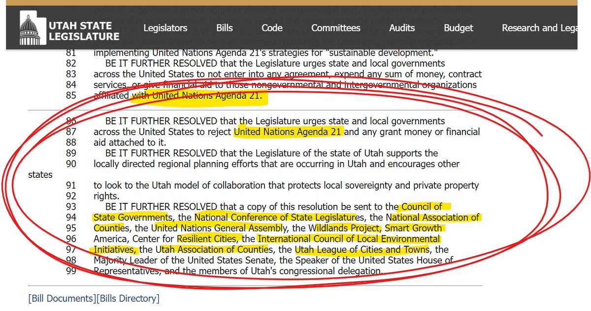 Look how specific #Utah. They knew, and even passed this resolution, then proceeded to implement #Agenda2030 (21) anyway. SJR11 needs to be put into law with steep fines/fees for breaking it. le.utah.gov/~2013/bills/st… @iamlisalogan @VoteTrevorLee #utleg #utpol @ConceptualJames