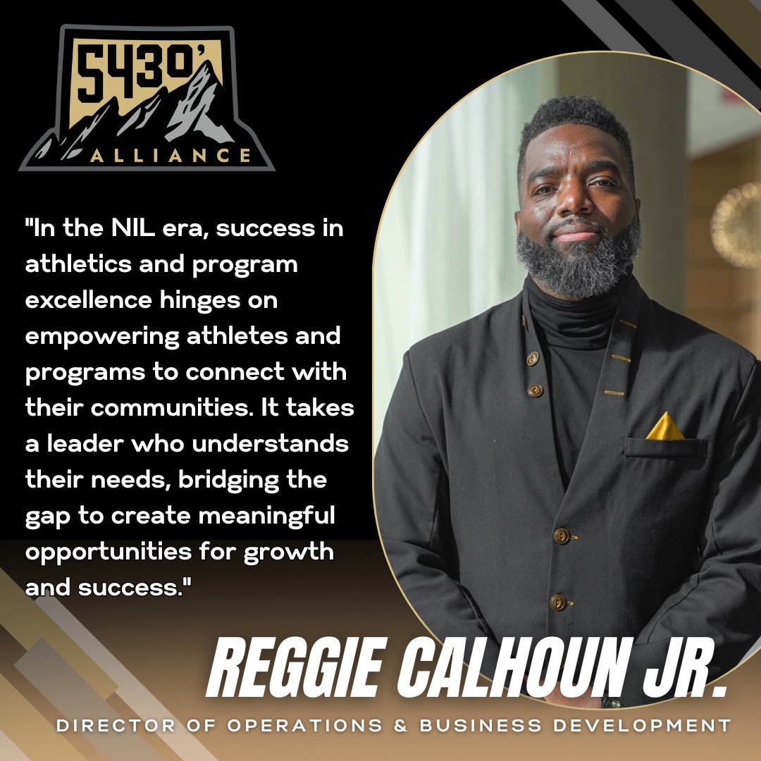 5430 Alliance just got better 💪

We’re proud to welcome Reggie Calhoun Jr. to our team as Director of Operations and Business Development, whose experience will be invaluable as we look to grow the impact of 5430 Alliance. 

Welcome to the team, Reggie 🙌

#5430Alliance #NIL