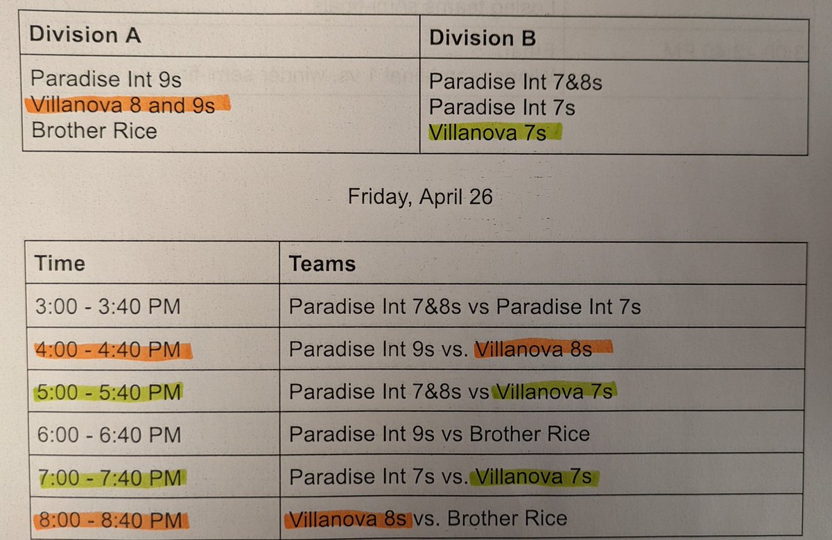 Good luck to our @VillanovaSchool grade 7 and grade 8/9 Ultimate teams competing in the Paradise Int. invitational tournament this weekend! 🥏 @VJH_PE @MWalshNL