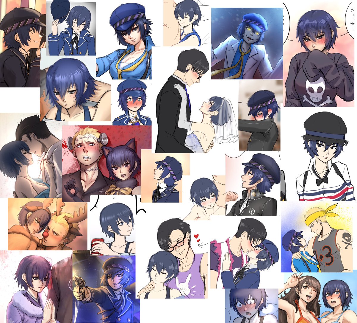 Happy birthday to best girl Naoto (April 27th in Japan), that I drew exactly 104 times since last year (including all my art and even the unpublished one) because my hyperfixation is strong 🥹