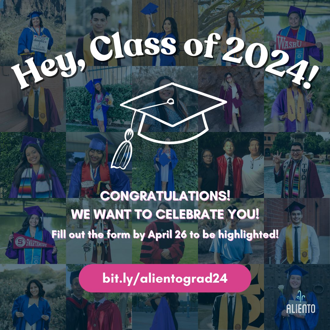 🎓 Class of 2024, it's your time to shine! ✨ Submit the form by today, to be featured on our social media. Let's us celebrate you! 🥳 bit.ly/alientograd24 #Classof2024 #AlientoAZ