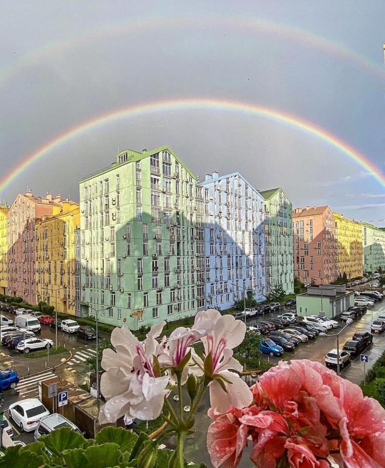 Kyiv, Ukraine. 'Try to be a rainbow in someone's cloud' ~Maya Angelou Photos from @24hourukrainenew