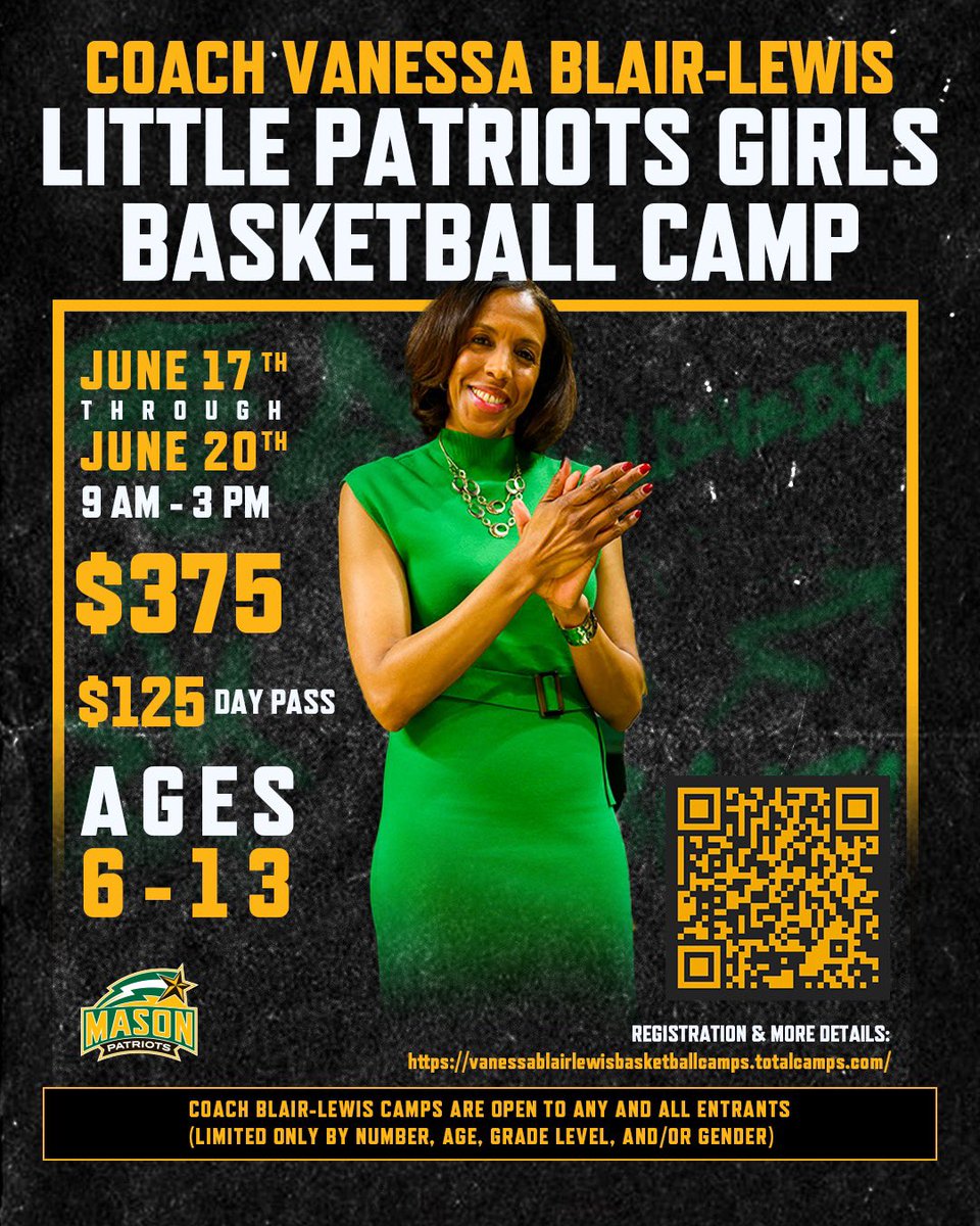 Mason Nation join us this summer for our first annual Little Patriots Camp. Link in bio to register!

#BelieveBIG | #Ubuntu