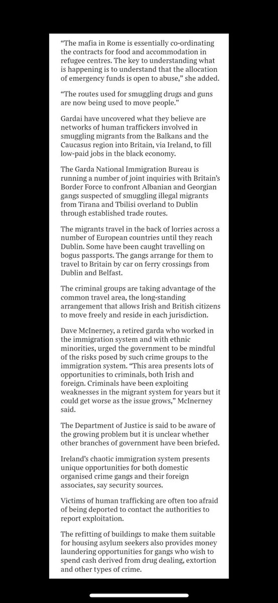 @rodericogorman @HMcEntee @SimonHarrisTD @Ben_Scallan @MaryLouMcDonald @SenatorMcDowell can anyone comment on this piece from the #SundayTimes. That allegedly criminal gangs in🇪🇺 are pocketing from the IPAS program. Providing contracts for food and accommodation. #IrelandOptsOut