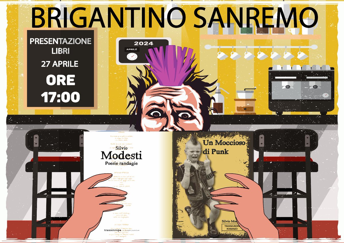 Domani a Sanremo presentazione in anteprima dei volumi Un Moccioso di Punk e Poesie Randagie di Silvio Modesti in uscita a Maggio.