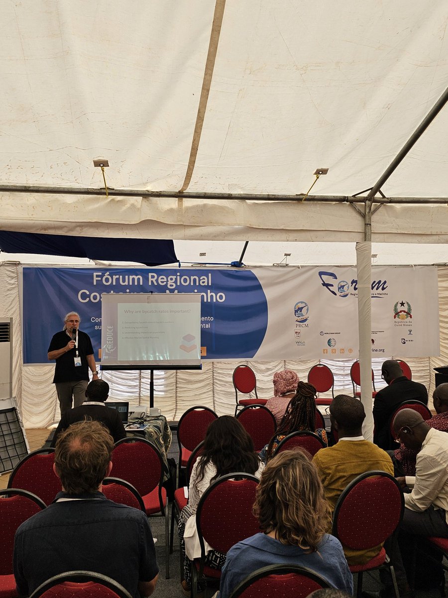 Great to be at the 11th #PRCMForum in #GuineaBissau presenting the #REDUCE project on how to reduce #MarineMegafauna #bycatch in East Central #Atlantic European fleet, networking and meeting good friends from #CaboVerde and #Senegal. Thanks @prcmarine for a great organization!