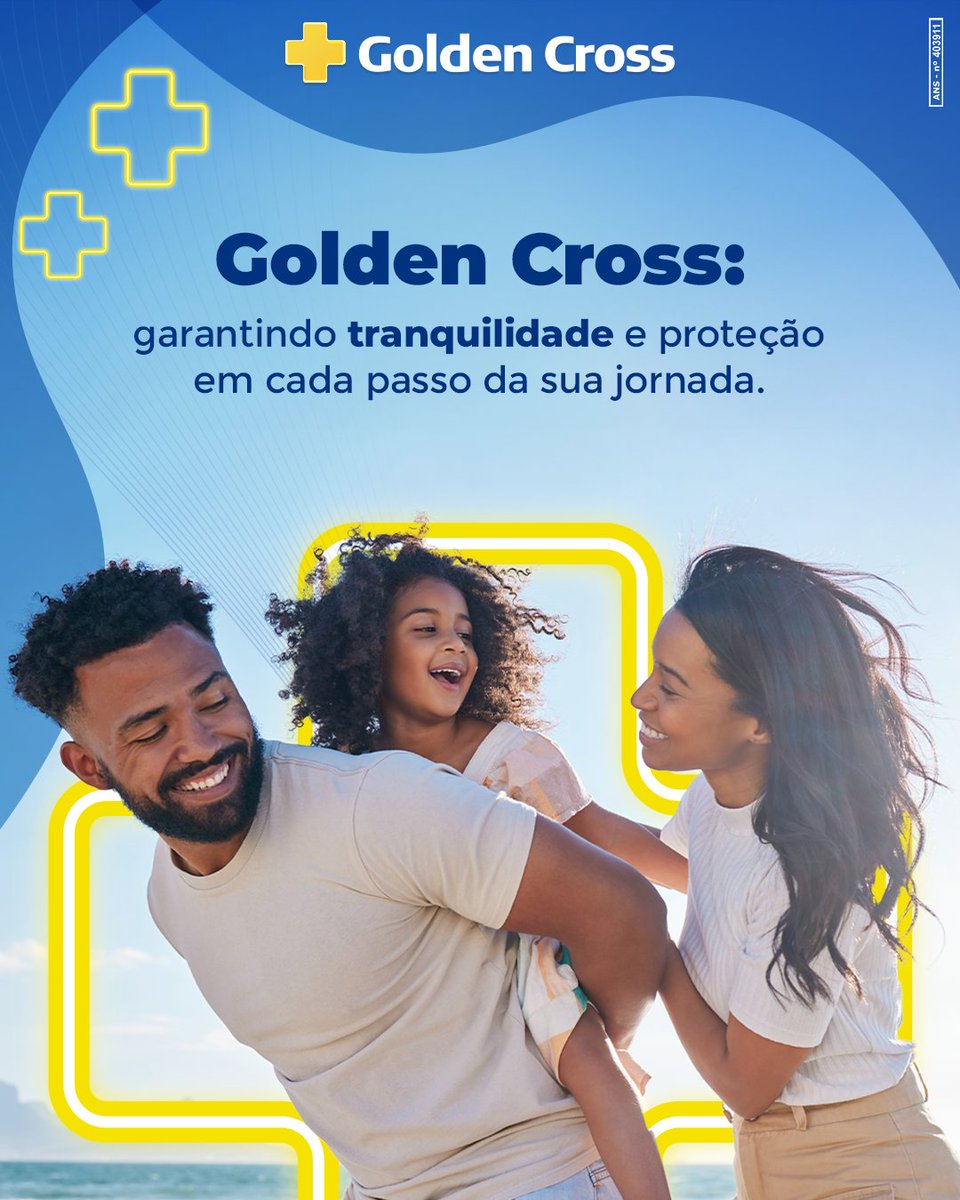 Contar com a Golden Cross é saber que cada passo da sua jornada tem tranquilidade e proteção. 💙

🔗 Ainda não é cliente Golden Cross? Acesse sejagolden.com.br/e solicite sua cotação.

#GoldenCross #Saude #PlanoDeSaude
