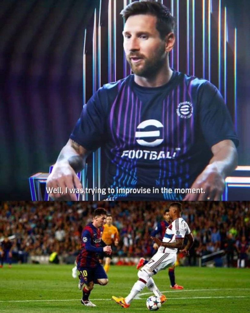 🚨 How did you come about your dribble against Boateng in the #UCL?

Leo Messi: “Well, I was trying to improvise when I received the ball. In the end, it was a very quick idea that came out without thinking. I saw that he moved towards the first side and I made a feint and…