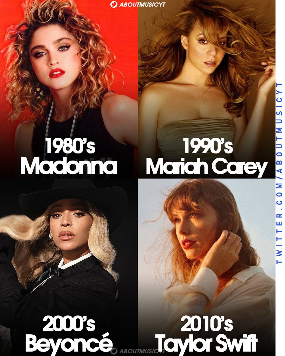 Billboard's biggest female artists each decade: