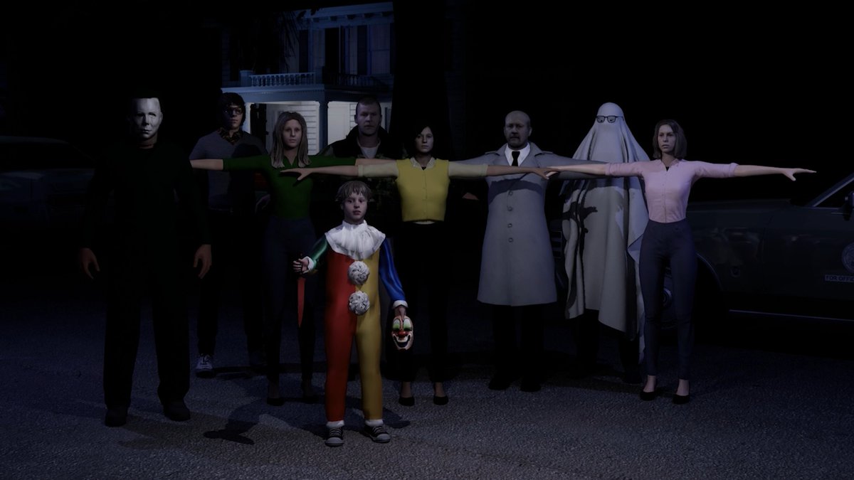 JimmyDevolo's tweet image. Working on some characters and vehicles for my Halloween fan game, it's a wip but it's coming along...You can see how they look in game here : youtube.com/@3D_Films/vide… Please consider liking or subscribing to my YouTube channel if you like this stuff, help a new channel out 🙂