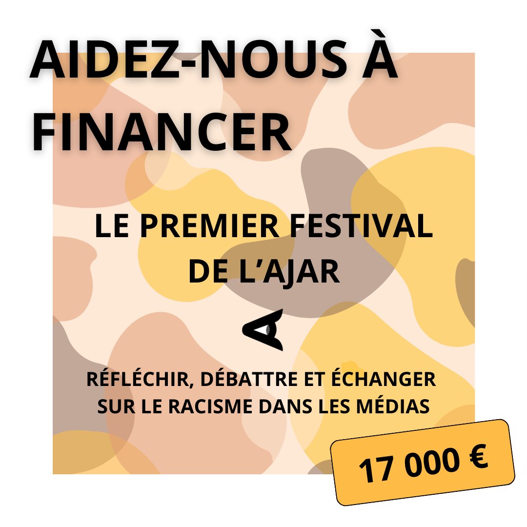 ☀️AJAR organise son 1er #festival à #Marseille (🗓️ 5 &amp; 6 octobre 2024).
Tables rondes, ateliers, cartes blanches... deux jours pour penser ensemble un monde médiatique sans racisme.

On a besoin de vous💗(avant le 15 juin)

👉 Campagne de crowdfunding : helloasso.com/associations/a…