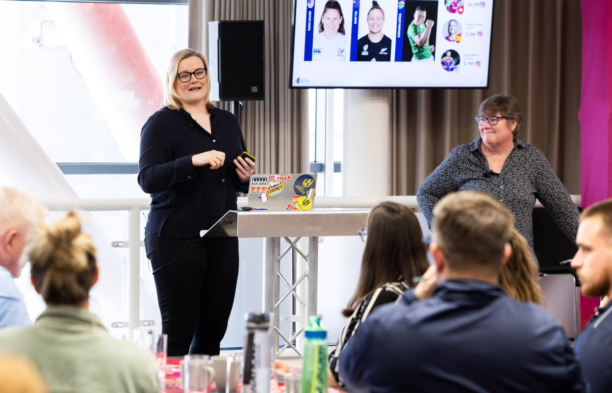 🏉 Diolch to Atlanta St John and Nicky Ponsford of @WorldRugby on the shape of the game and the growth potential of women's rugby 

@WRU_Community