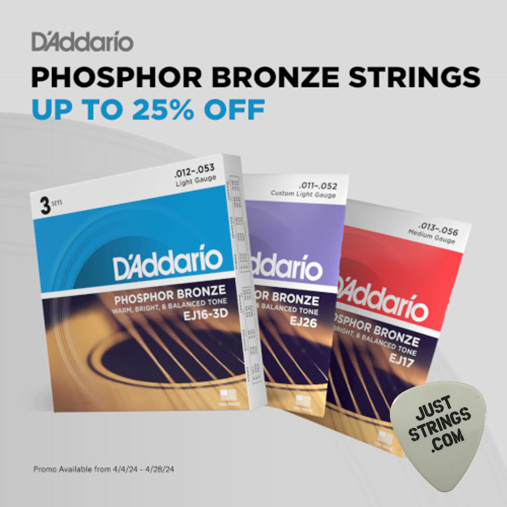 3 days left to save on D'Addario Phosphor Bronze Acoustic Guitar Strings!  juststrings.com/daddario-phosp…

#guitar #guitarstrings #acousticguitar #guitarplayer #musician #guitarmaintenance #restringing #juststrings #daddario