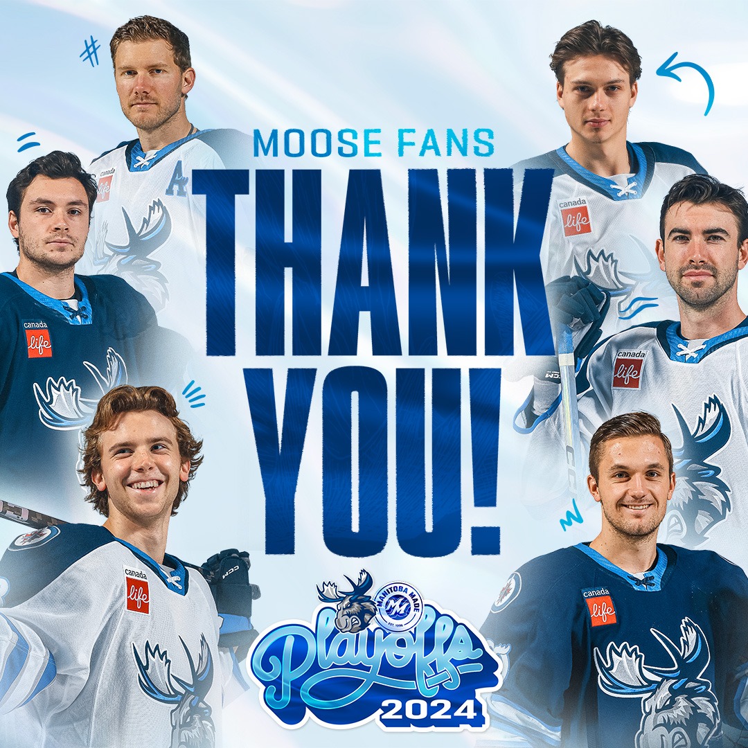 Thank you for making every moment of this season unforgettable, Moose fans! 💙 #GoMooseGo #ManitobaMade