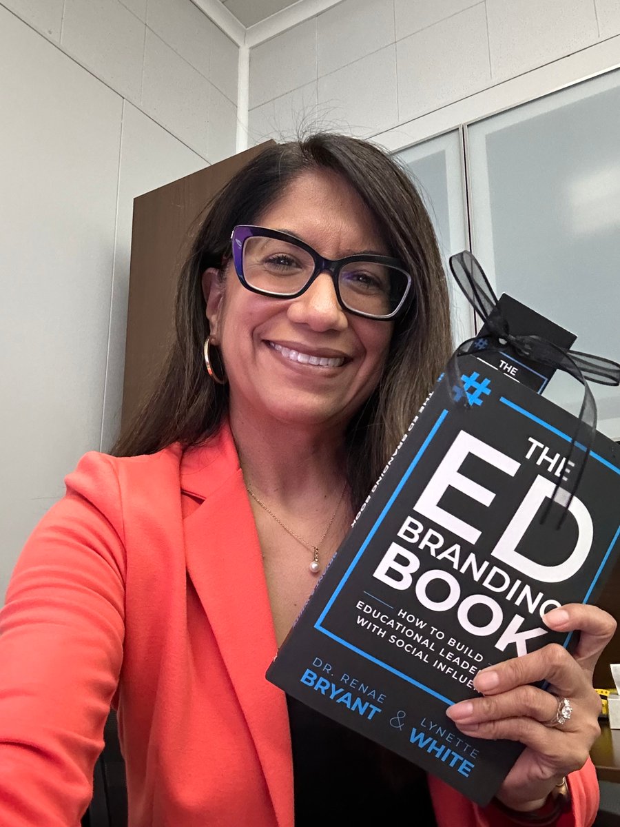 Congratulations to @lynettewsocial and @DrRenaeBryant on the release of their new book The #EdBranding Book! I am so blessed to call @lynettewsocial my dear friend. The two of you are amazing. And I received a bookmarker!🥰 #tellyourstory