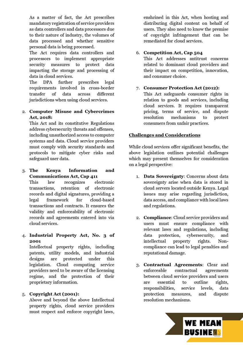 SimbaAdvocates's tweet image. #Letsdiscussit join our Ms. Beverly in this Legal Alert as she highlights the legal framework governing clouding services.
#cloudingservices #WeMeanBusiness