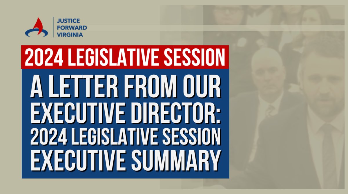 18 of 26 priority bills we supported this session passed both @VaHouse and @VASenate! Yet just six of those will become law. What happened? Our Executive Director, @rpogge, details the plight of every one of our 2024 CJR priorities, here: justiceforwardva.com/blog/2024/4/25… #VALeg