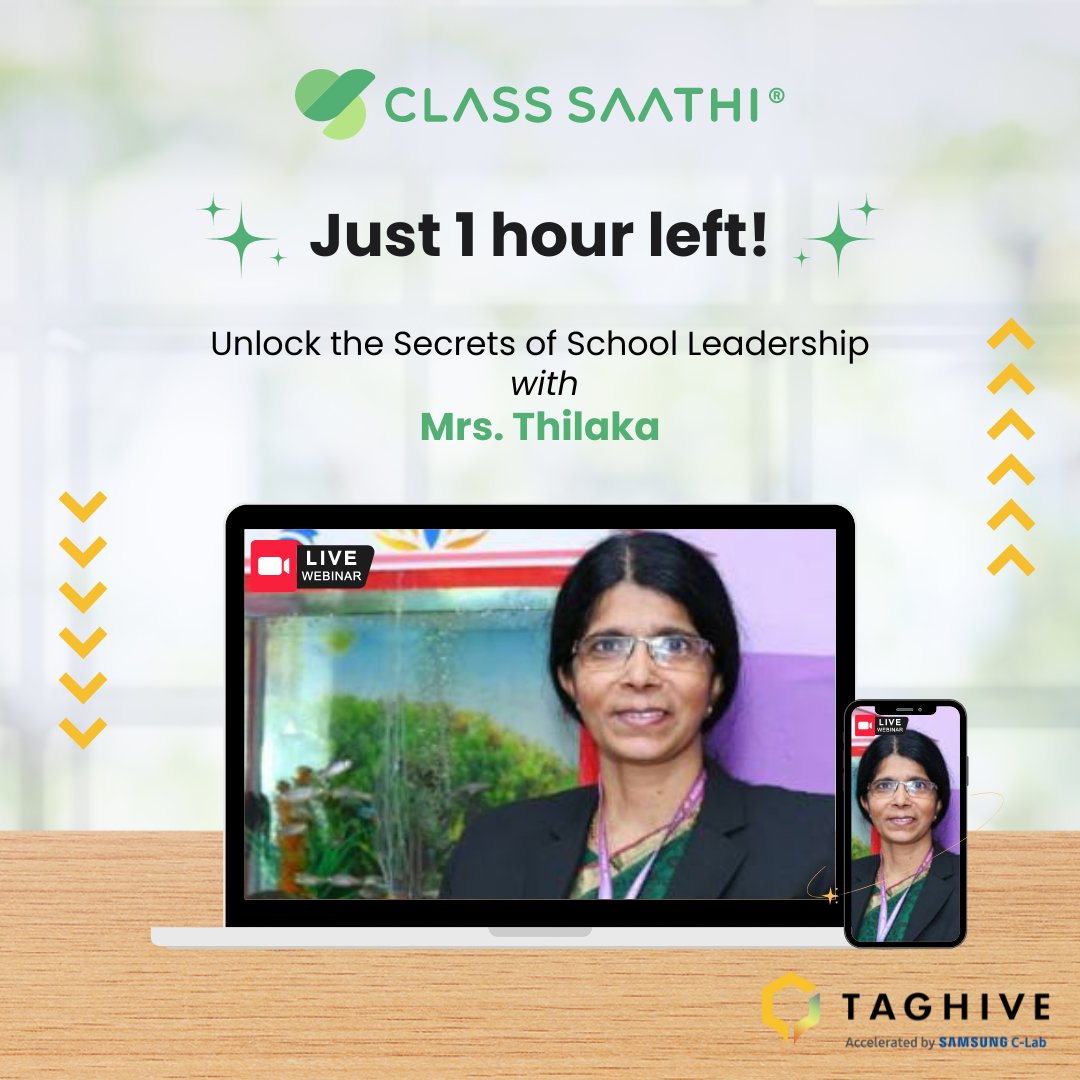 🌟 Only 60 minutes left! 🌟
Don't miss your chance to unlock the secrets of school leadership with Mrs. Thilaka!
Join us now for an enlightening webinar experience.
Click here to join: meet.google.com/dzo-kwav-ygk
#SchoolLeadership #EducationExcellence