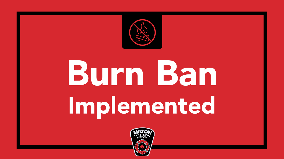 Due to wind gusts over 30km/hour, a burn ban is in effect for all of #MiltonON.
