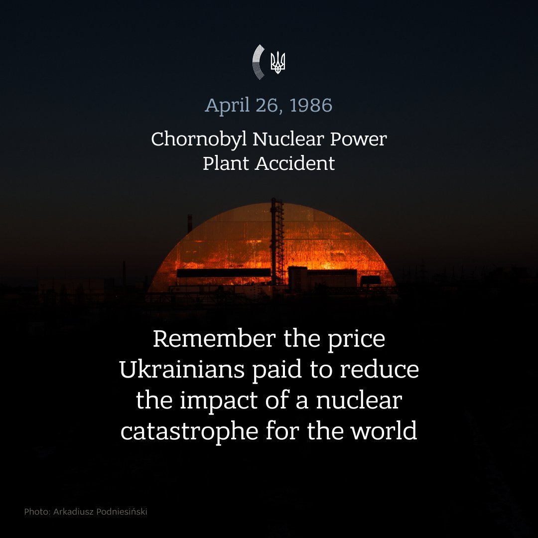 #OTD in 1986, the most extensive man-made disaster in human history occurred – the #Chornobyl accident While the Soviet regime concealed and lied about the scale of the tragedy, which led to numerous casualties, 🇺🇦 rescuers risked their lives to mitigate the consequences.
