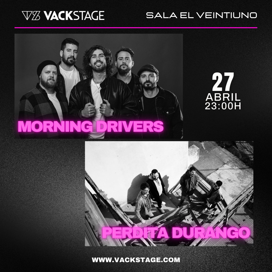 @SalaXSVQ @MindDrillerBand @elperroclubmad ¡Y vive la #NocheHaciendoElIndie en directo a partir de las 23:00h! Desde @elveintiuno con @MorningDrivers y #PerditaDurango desde aquí ⤵️ vackstage.com/es/pop/morning…