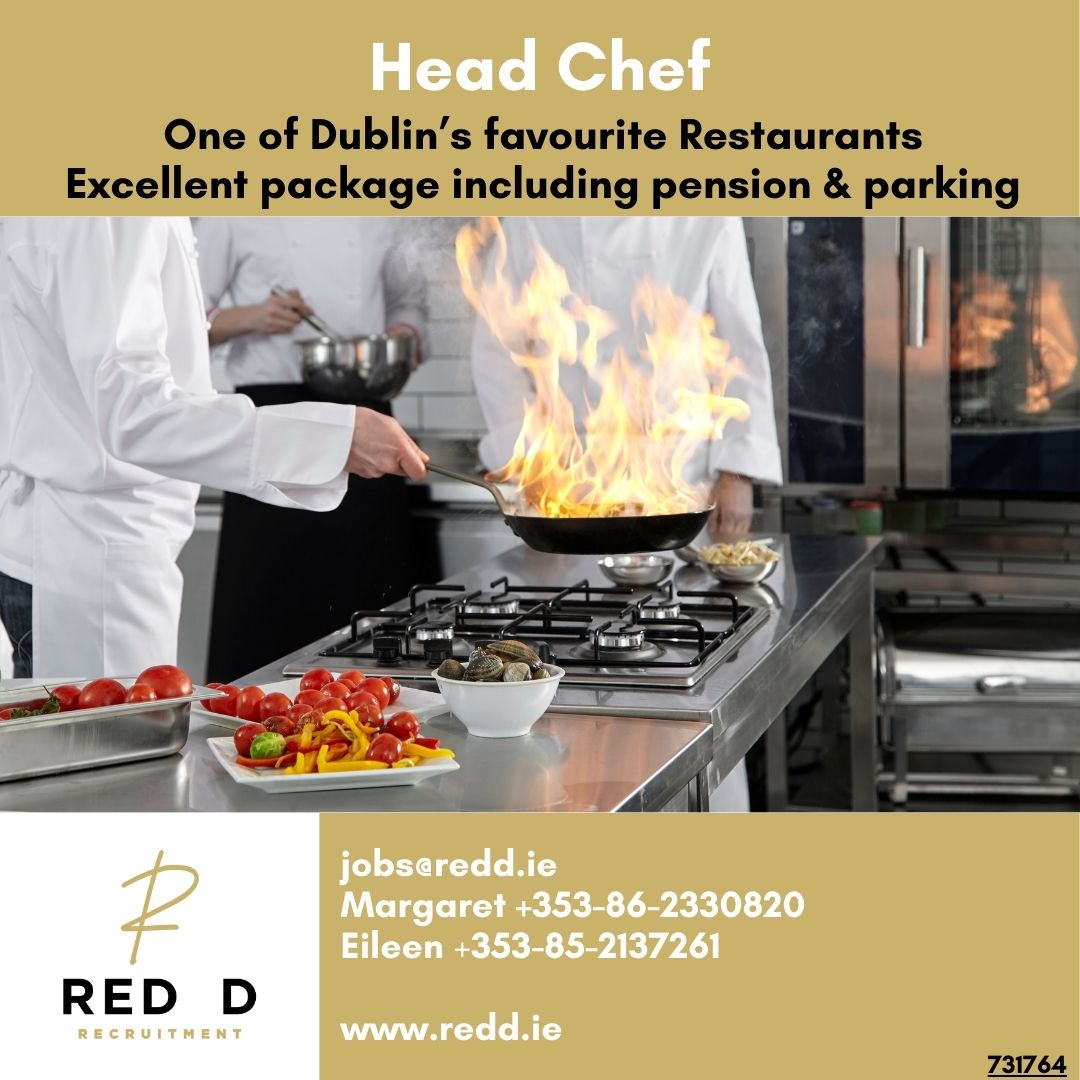 Red D are recruiting a Head Chef for one of the most impressive restaurants in the greater Dublin Click the link below to apply! ⬇ redd.ie/jobs/6068-kitc… or reach out to Margaret or Eileen via the contact information on the image. 📲 #redd #reddjobs #reddrecruitment