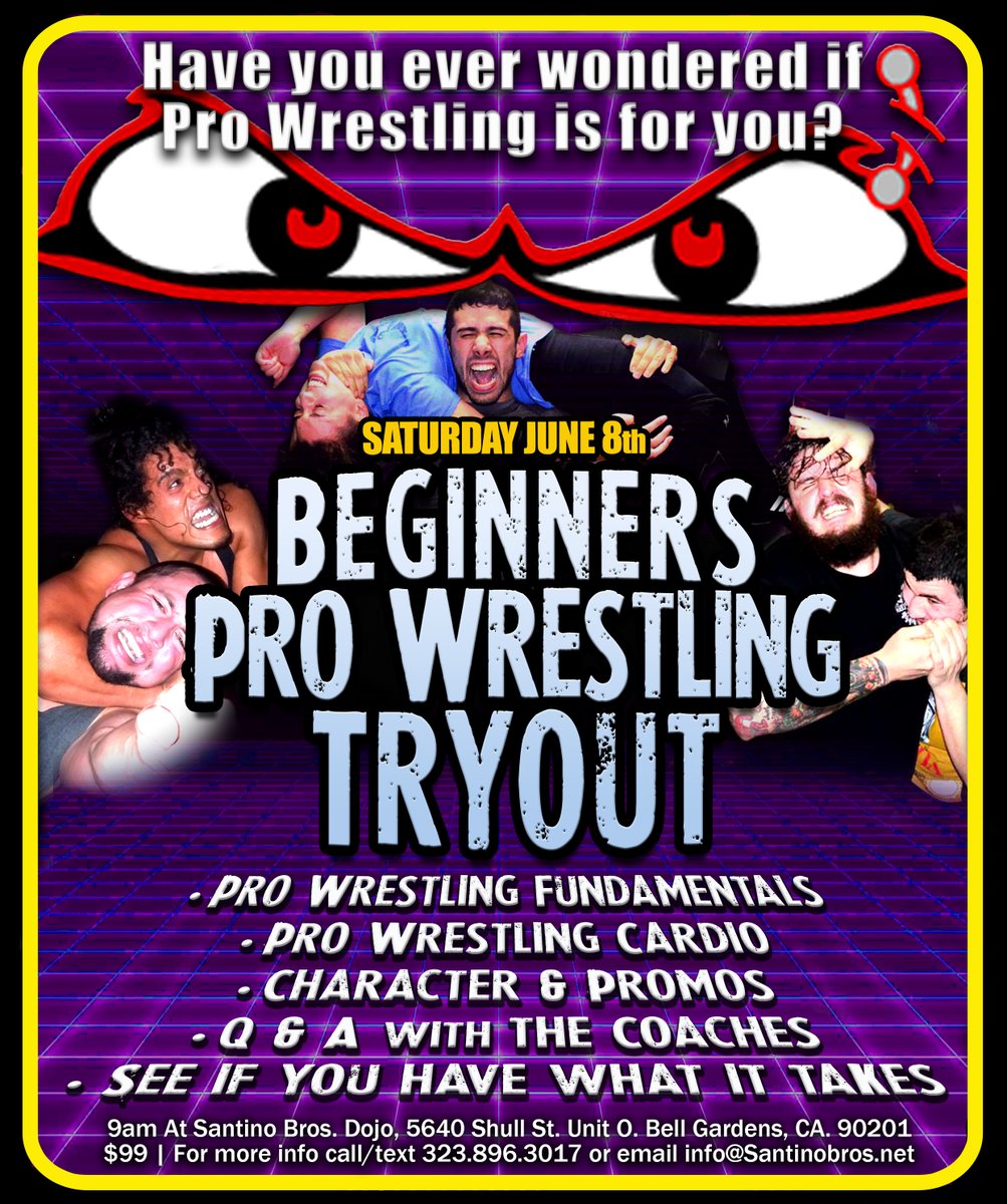 Don't let your life pass you by! Take the leap & do something you've always dreamed of and GET IN THE RING w/ Santino Bros.! Give it a TRY! ⭐ Beginners Tryout: June 8th santinobros.net/wp/product/try… ⭐ Beginners Course: July 8th santinobros.net/wp/product/tui…