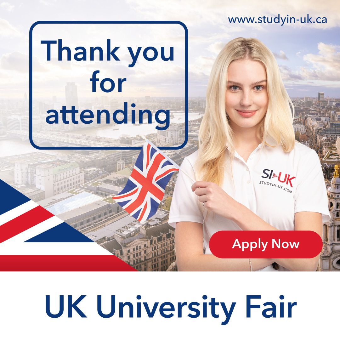 Thank you to all those who attended our UK University Fair in Vancouver yesterday!

The event was an overwhelming success and we were so happy to see so many of you there. Contact SI-UK to start your application.

Free Consultation: studyin-uk.ca/consultation/

#SIUK #StudyintheUK