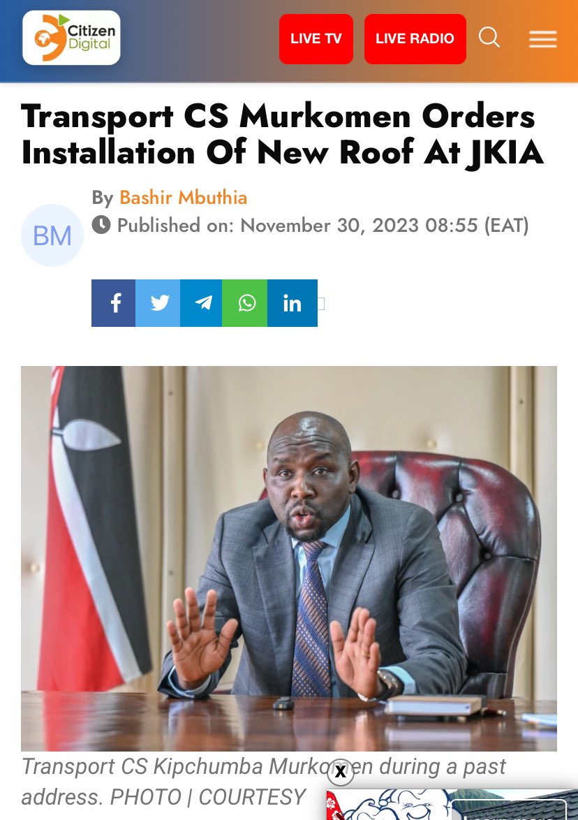 @LarryMadowo @kipmurkomen You mean the kshs 700 million roof recently installed is already leaking? We the believers thank the powerful statehouse rain prayers members. The power of their prayers have caused rivers in the desert!