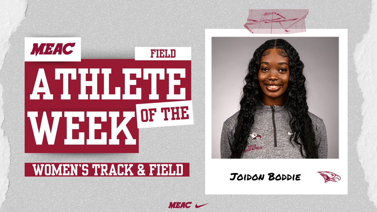 AWARDS! Senior Joidon Boddie of the NCCU women's track & field team earned MEAC Field Athlete of the Week honors for her first-place leap (12.36m) in the triple jump event at the Aggie Classic last weekend. #EaglePride @NCCUTrack_Field Story: nccueaglepride.com/news/2024/4/26…