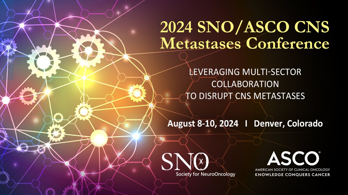 Register today for the 2024 SNO/ASCO CNS Metastases Conference! Take advantage of early bird pricing through Friday, June 28 at 11:59 pm CDT. For full information visit bit.ly/SNOASCO2024 #SNOASCO24 @ASCO