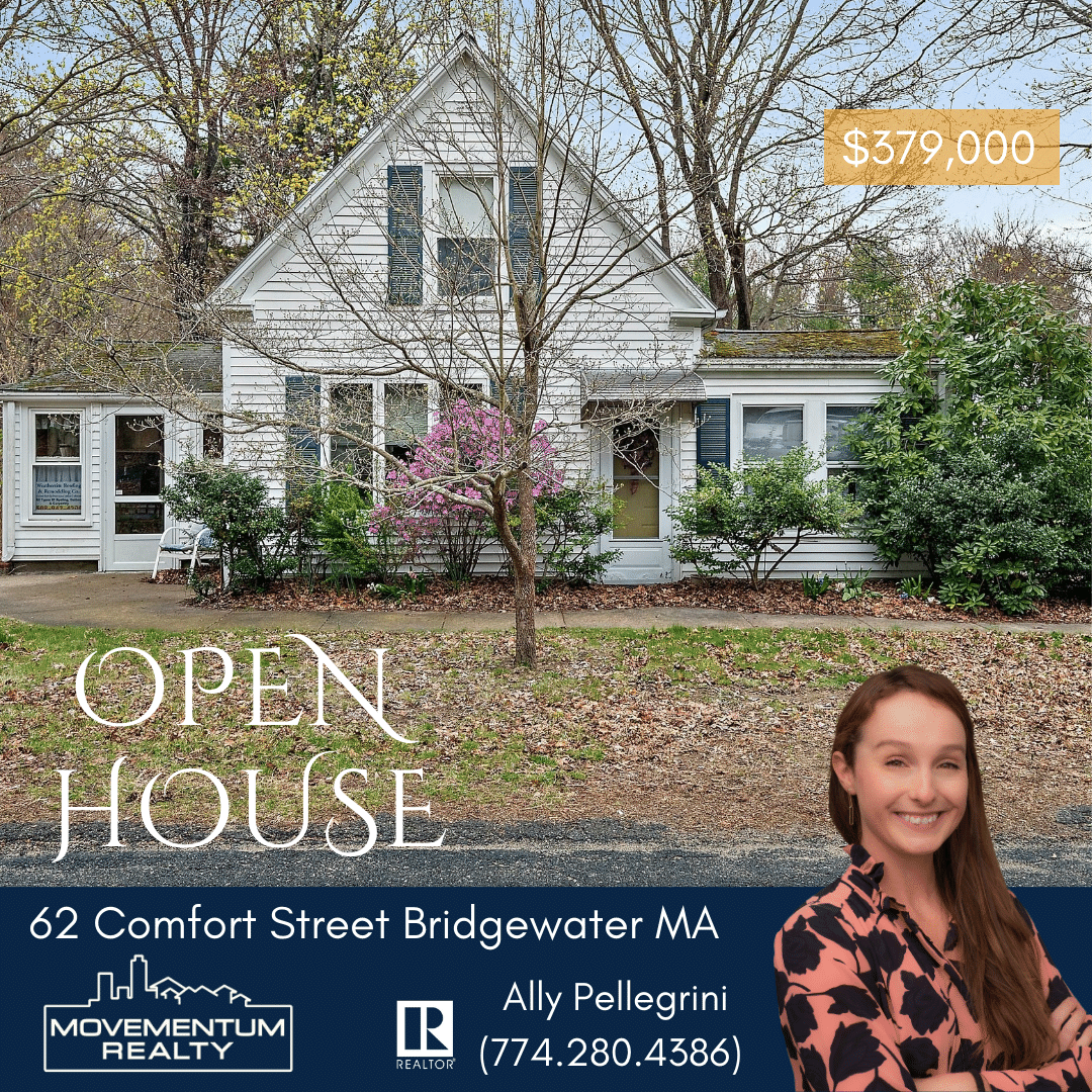 Join Ally Pellegrini on the 🏡Open Houses this: 🎈Saturday (4/27) and 🎈Sunday (4/28) From 11AM to 1PM This amazing property features a great home and 3.87 acres of land right in #Bridgewater #massachusetts Reach out to Ally for a private showing today. #land #landowner