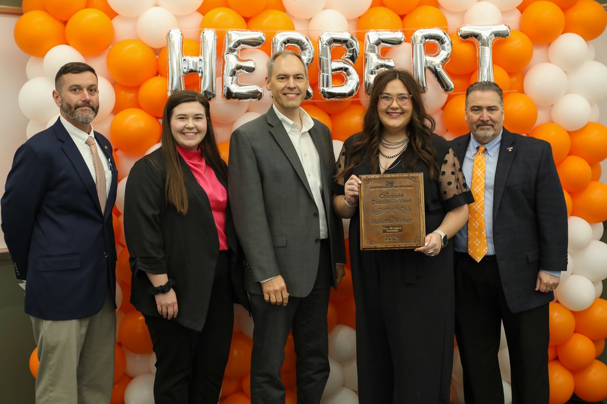 National YF&R Collegiate Discussion Meet winner Ella McLerran was recognized earlier this week at the Herbert College of Agriculture awards ceremony. Ella is only the second Tennessean to win the National Collegiate Discussion Meet! #TNFarmBureau I #TNYFR24 I #NationalChamp