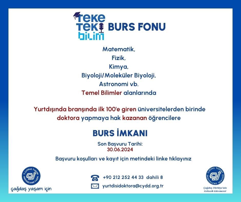 Fatih Altaylı, Teke Tek Bilim programından elde ettiği geliri öğrencilere burs vermesi için Çağdaş Yaşamı Destekleme Derneği'ne bağışladı. Proje toplamda 1 milyon euro burs hedefliyor.

Bilim programından geleceğin bilim insanlarına imkan yaratmak çok anlamlı bir hareket.