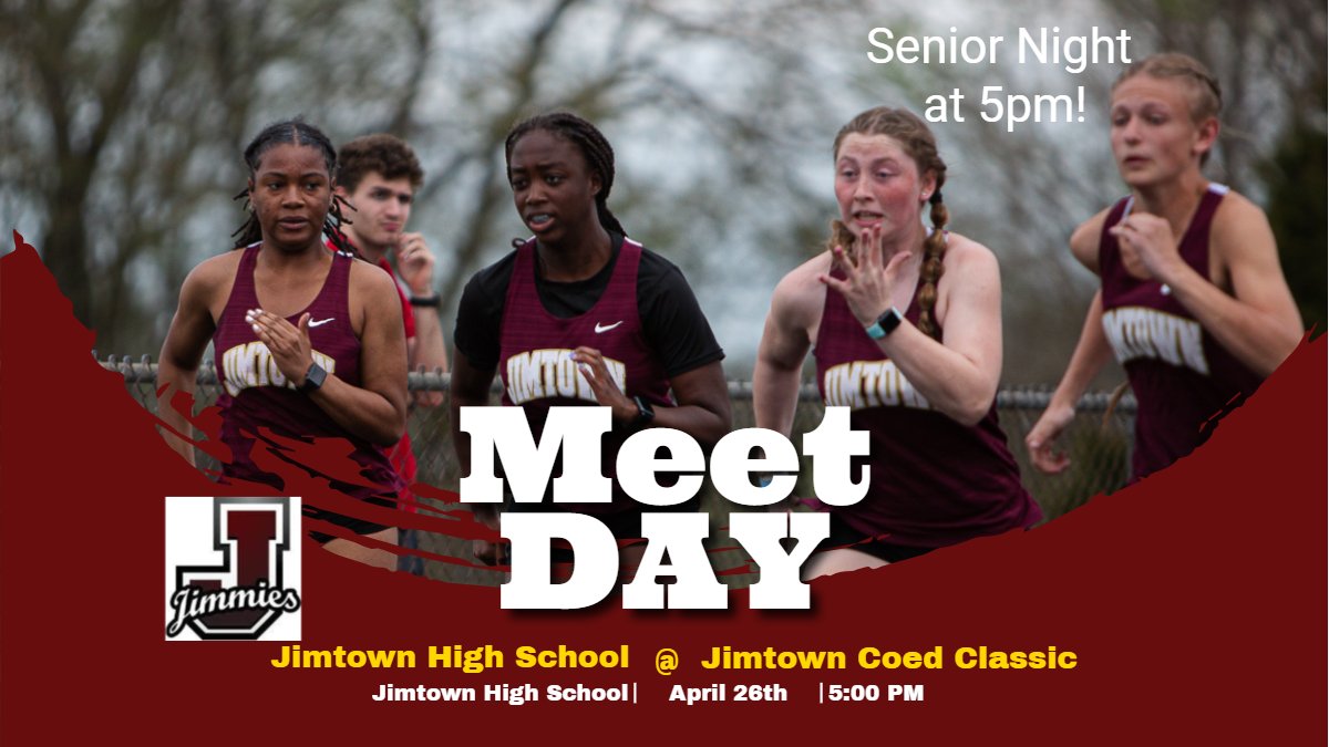 Jimtown Coed Classic Tonight! Senior Night starts at 5pm. Field Events start at 5:30pm.