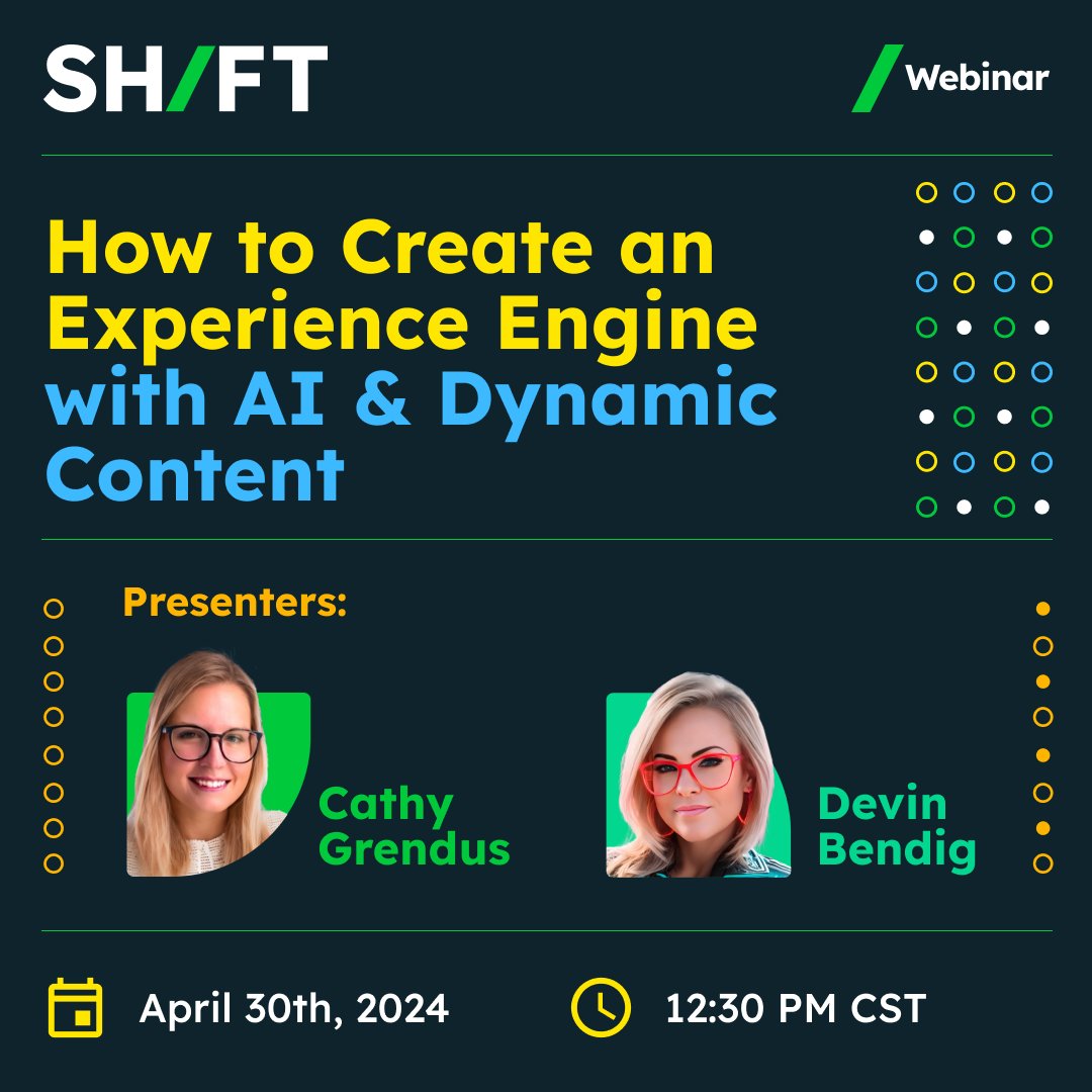 Are you struggling to create personalized campaign experiences that truly engage your audience?

Reserve your spot now. 👇

shiftp.co/4b80o7w

#ShiftToGrow #ShiftTechNavigator  #GenAI #SFMC #DynamicContent