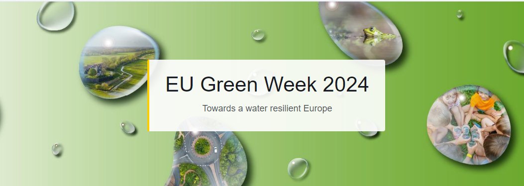 🫧 Explore the #EUGreenWeek conference 'Towards a Water-Resilient Europe' on May 29-30 in Brussels💚 Engage in discussions on restoring the disrupted water cycle and join the launch of the #WaterWiseEU campaign by @EU_ENV! For more info & registration👉 bit.ly/3UoU7hg