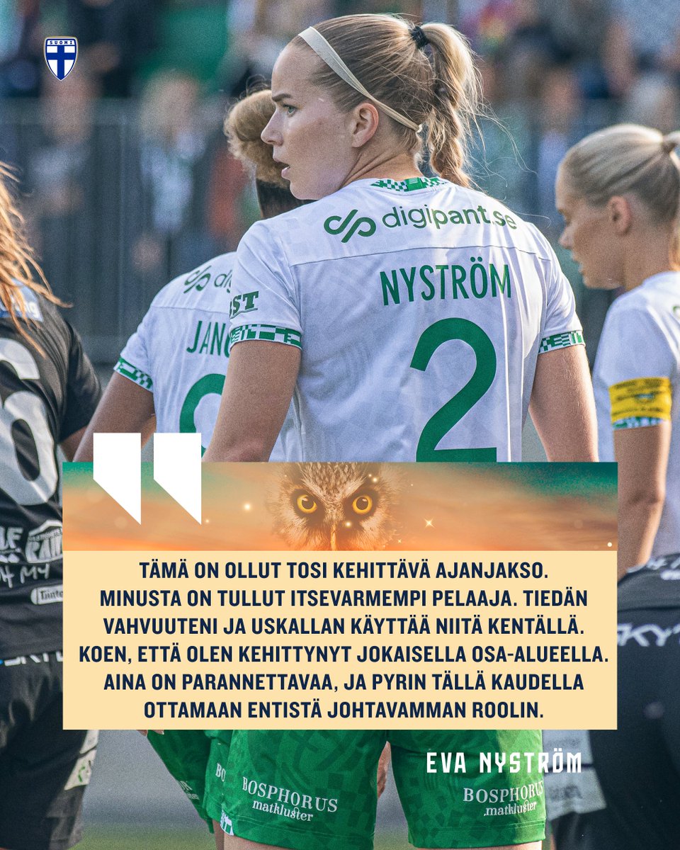 Damallsvenskan päättyi viime kaudella Hammarbyn dramaattiseen mestaruuteen - Anna Tammisen ja Eva Nyströmin edustama Bajen jahtaa kultaa myös tänä vuonna. 🏆 Nyströmille kausi on jo neljäs tukholmalaisseurassa. Lue puolustajan haastattelu! ⤵️ #Helmarit palloliitto.fi/ajankohtaista/…