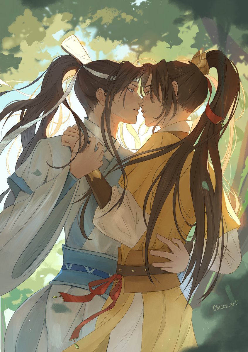 My precious boys~!!! Thank you so, so much @chicca_art 🫶
The lighting! Their expressions! They're so beautiful~! 💙💛
My fic this pose is loosely based off of: archiveofourown.org/works/45901219…
#mdzs #commission #ZhuiLing #LanSizhui #JinLing #ILoveThem #brainrot