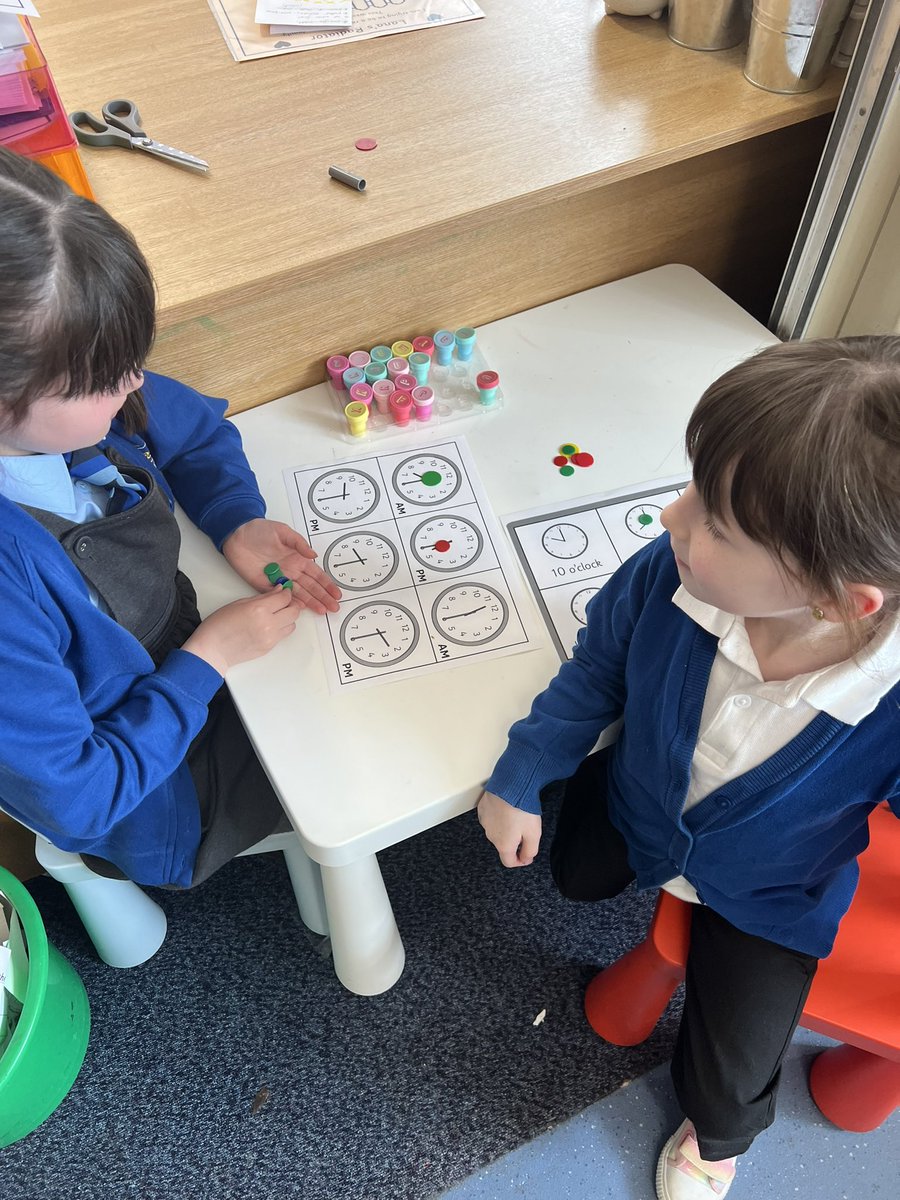 We played a whole class game of ‘Time Bingo’ in P2 today. It was a challenge as there were o’clock and half past times on our bingo boards! ⏰