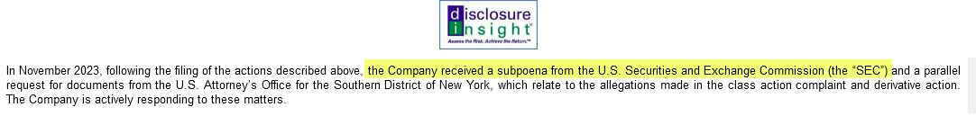 Pro Tip:  When a company says it received an SEC subpoena, there is a formal investigation behind it.  Few companies make this part clear.

An SEC subpoena is often a sign that an informal inquiry, which started earlier, has now escalated.  #Corpgov