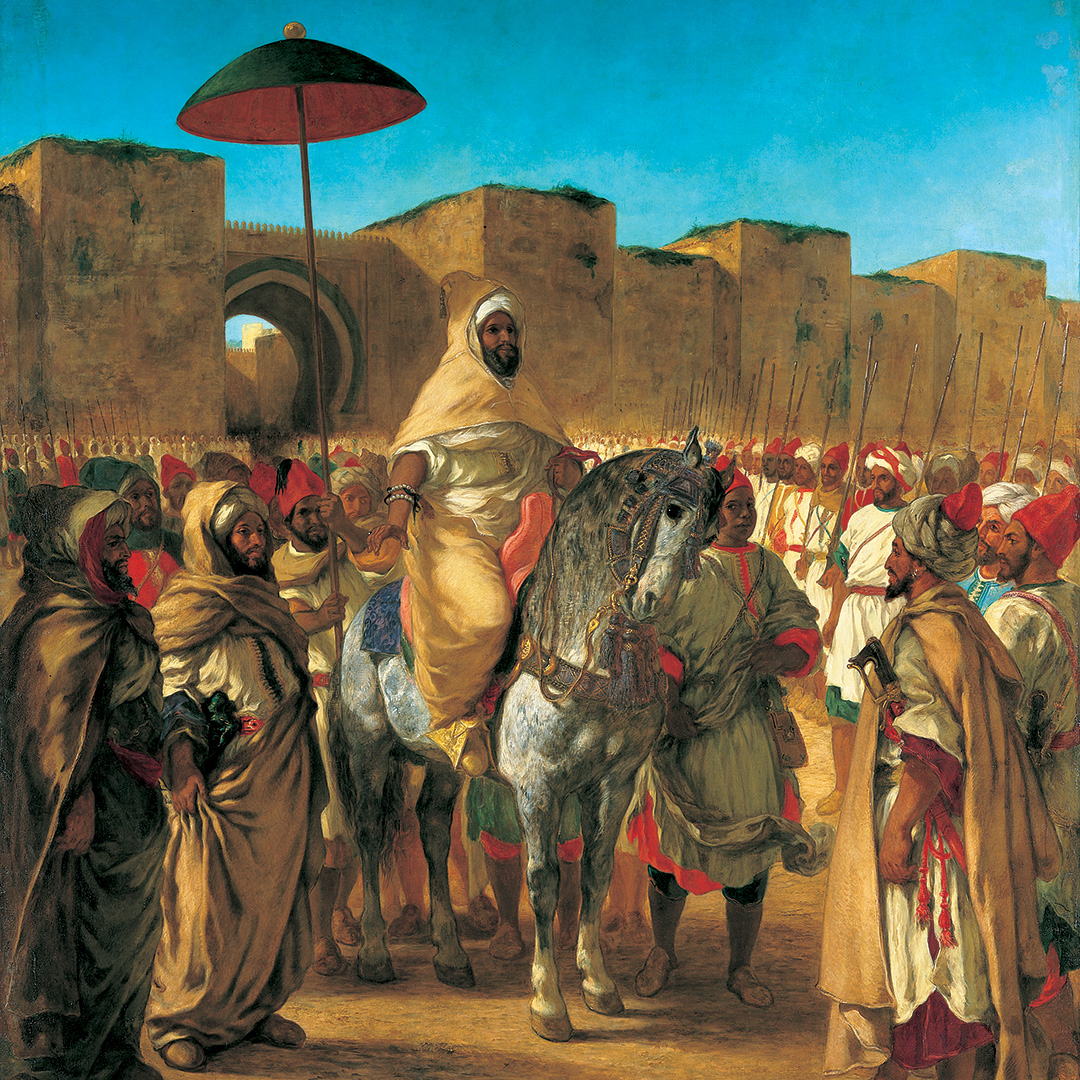 #cejourlà, le 26 avril 1798 naissait Eugène Delacroix peintre romantique dont le musée des Augustins possède une œuvre. 🖌️'Moulay Abd-er-Rahman, sultan du Maroc, sortant de son palais de Meknes, entouré de sa garde et de ses principaux officiers', 1845 📷D. Martin