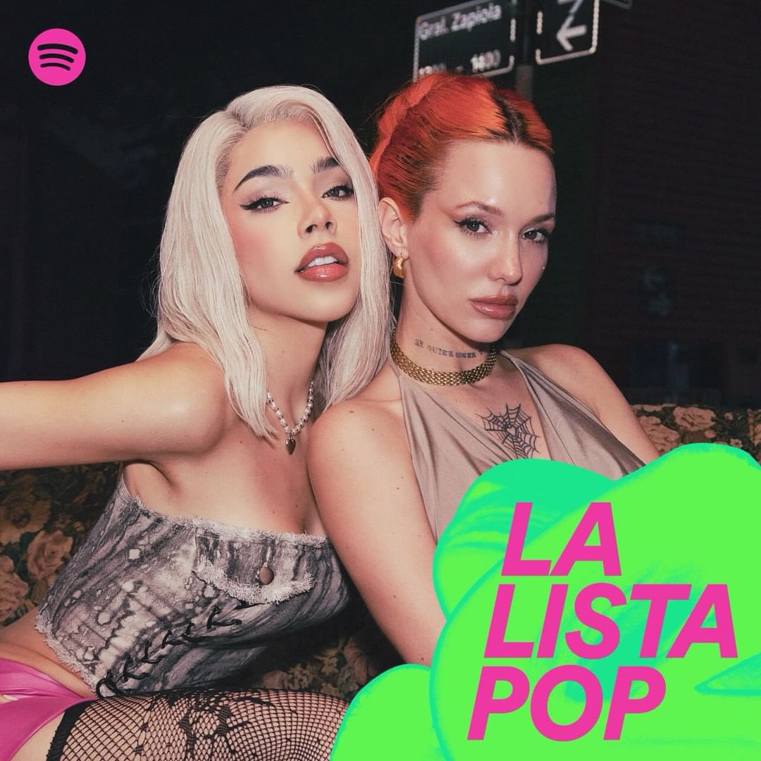 KeninisMx's tweet image. Kenia OS &amp;amp; La Joaqui son portada de ‘La Lista Pop’ con “Kitty” en Spotify.