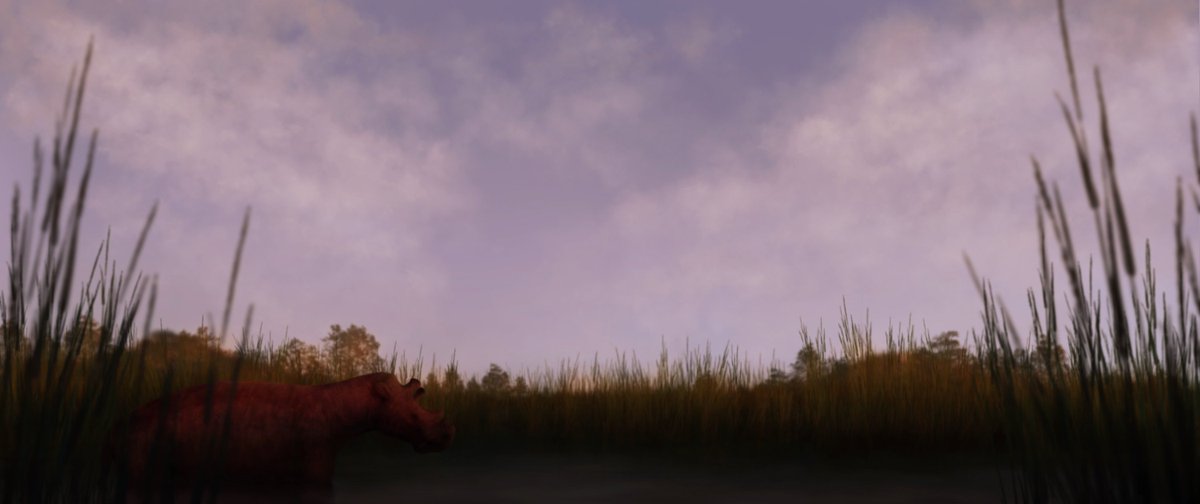 Uintatherium taking an early morning bath

#paleoart #sciart #FossilFriday