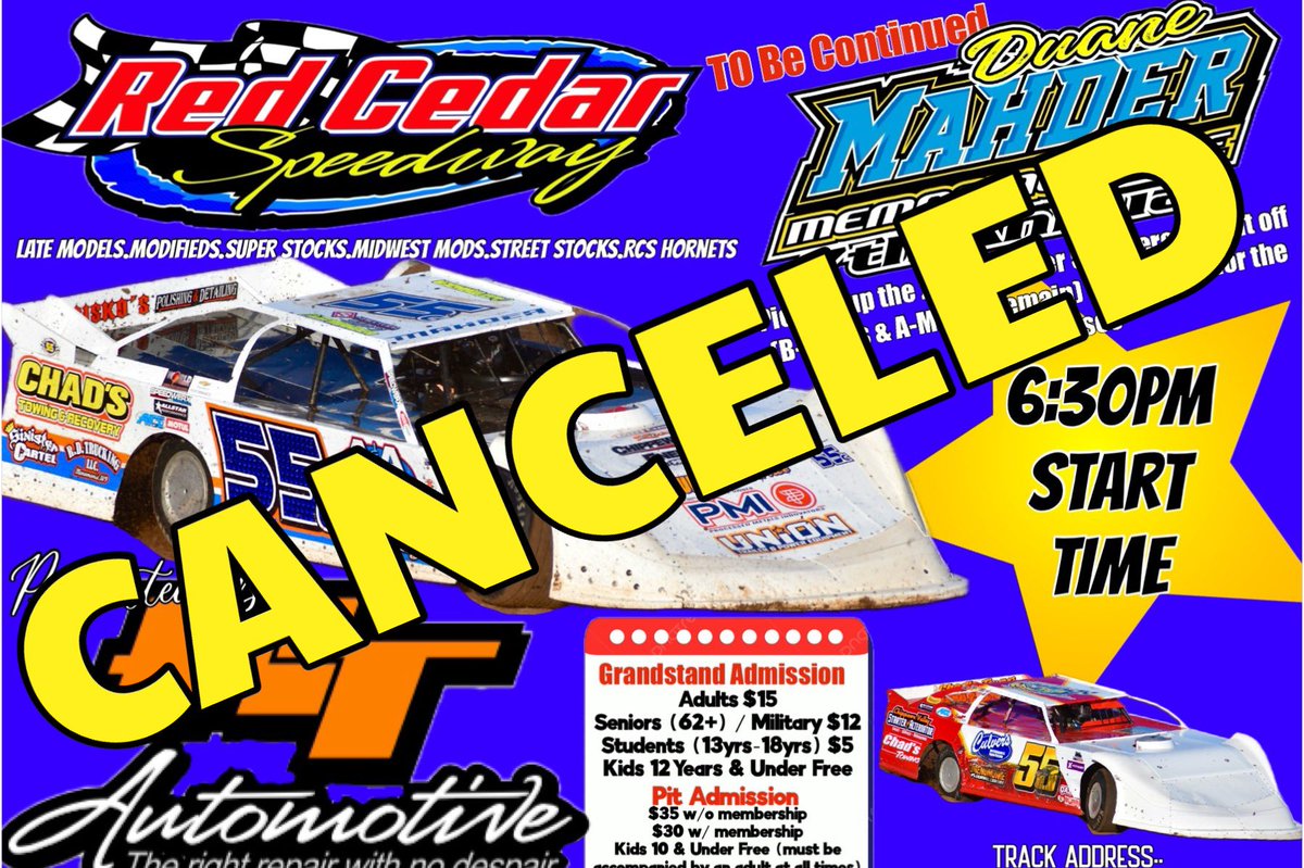 Red Cedar Speedway (@redcedarspeed73) on Twitter photo 