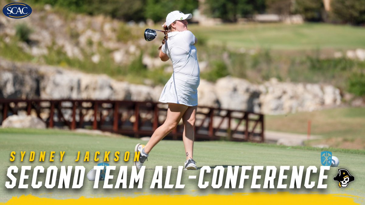 Congratulations to our two women’s golfers who earned All-SCAC honors at the conference tournament this week! 🏴‍☠️ ⛳️ First Team All-Conference - Ryleigh Erickson T2 (+17) Second Team All-Conference - Sydney Jackson 7th (+23)