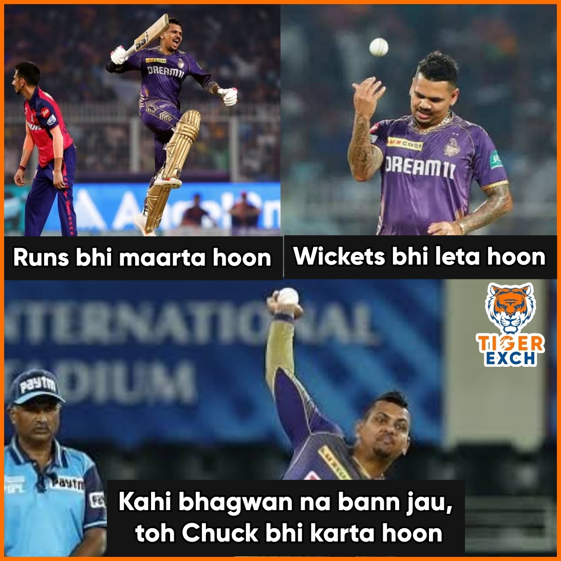 There's nothing Sunil Naraine can't do at the moment. #KKRvsPBKS
