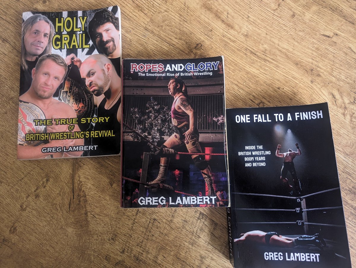 One...two...three! The trilogy. Three books telling the story of the last two and a bit decades of the revival of British wrestling and my own experiences of it. Available on Amazon. - - - #wrestling #wrestlingbooks #prowrestling #britishwrestling #aew #wwe