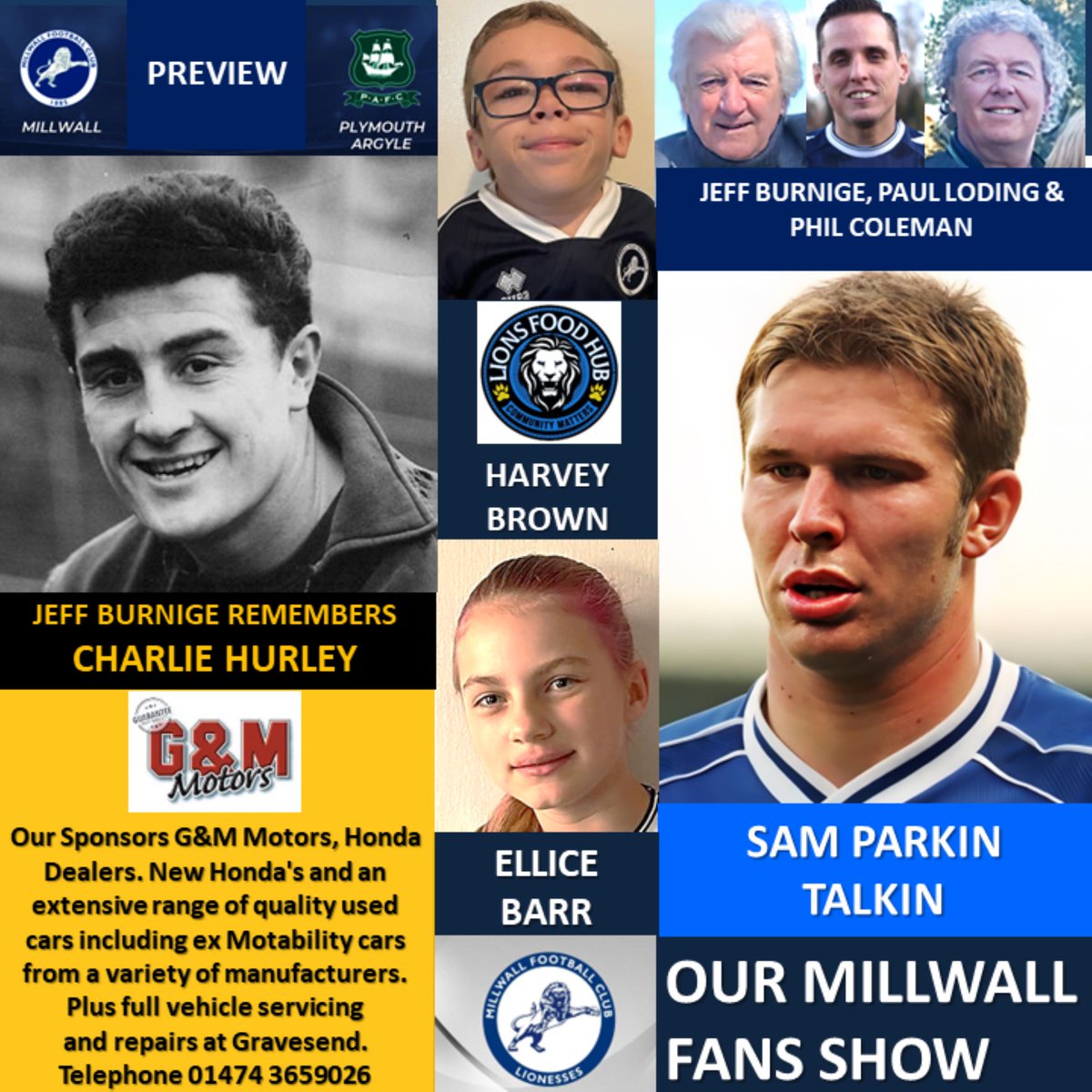 CLICK THE LINK TO LISTEN
spreaker.com/episode/our-mi…
Myles Thornton hosted the panel of Jeff Burnige, Ted Robinson, and Eamonn Barclay. There is a tribute to the late, great Charlie Hurley. Former Lions loanee Sam Parkin relives his loan and talks of Rowett, Edwards, and Harris. PLUS