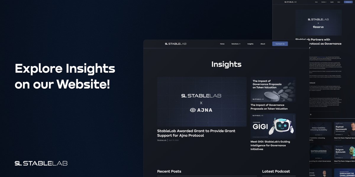 Discover Our Insights Page: ✨ Blog Posts 📢 Team News & Announcements 🎙️ Latest StablePod Coming Soon: 🔍 Research Reports 💼 Case Studies 👉 and more Visit us at stablelab.xyz/insights